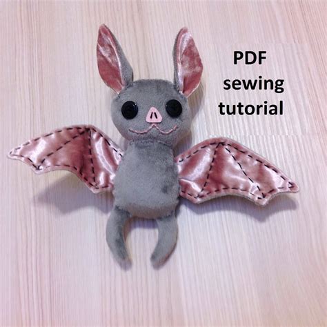 Pattern Bat Pattern Stuffed Animal Sewing Pattern Diy Animal Etsy
