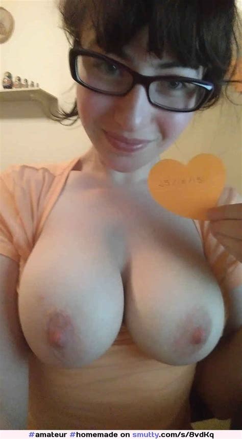 Amateur Homemade Glasses Brunette Nerdyglasses Nerdylook Bignaturaltits Busty Hugetits