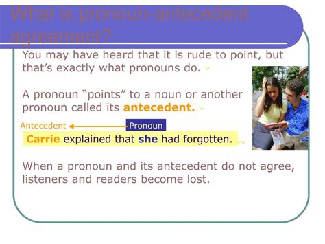 Ppt Using Pronoun Antecedent Agreement Powerpoint Presentation Free
