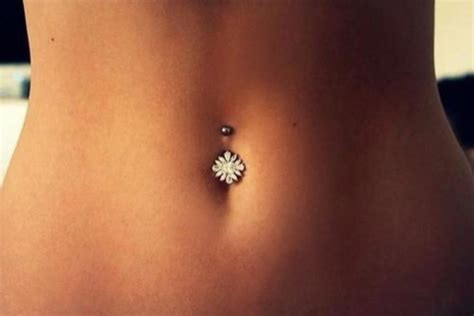 Jewels Diamonds Belly Piercing Belly Bar Belly Button Ring Flowers
