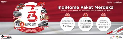 Indihome sendiri menyediakan beberapa paket layanan komunikasi serta data seperti internet indihome sendiri merupakan perkembangan dari layanan internet telkom speedy yang sudah. Indihome Paket Merdeka - Indihome Bandung