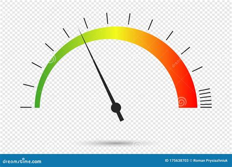 Car Speedometer At Transparent Background Speedometer With Speed Scale