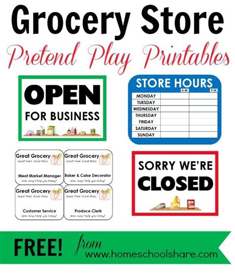 Free Grocery Store Printables Printable Templates