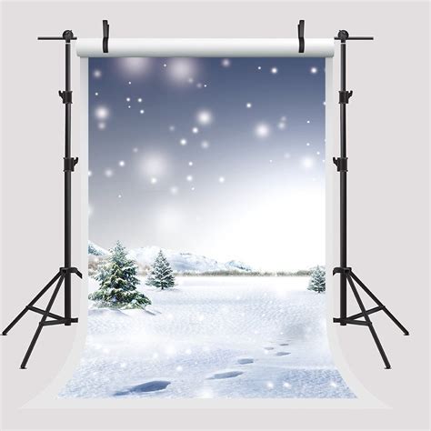Greendecor Polyster 5x7ft Winter Christmas Background Snow Flake