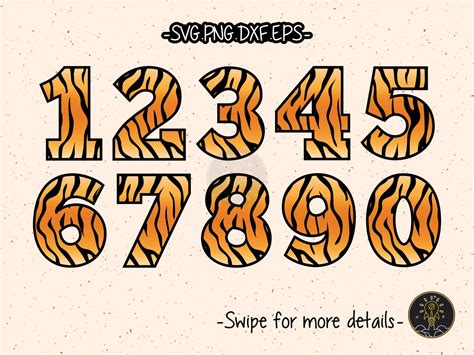 Tiger Numbers Letters Font Alphabet Svg Cut File Vector Cricut Etsy