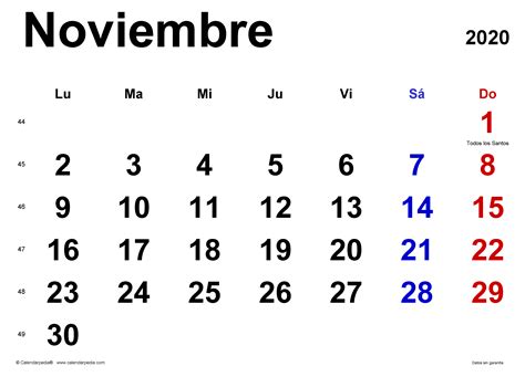 Ilustrar Frotar Doble Calendario 2020 Noviembre Para Imprimir