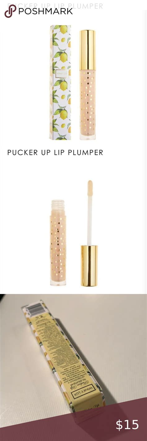 winky lux pucker up lip plumper lemon cake new lip plumper lip injections lip balm gloss
