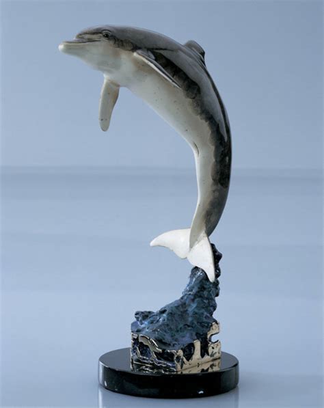 Robert Wyland Dolphin Statue Water By Robert Wyland