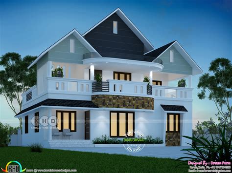 1900 Square Feet 4 Bedroom Dream Home Design Kerala Home Design
