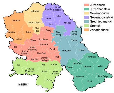 Inter Map Of Vojvodina Region