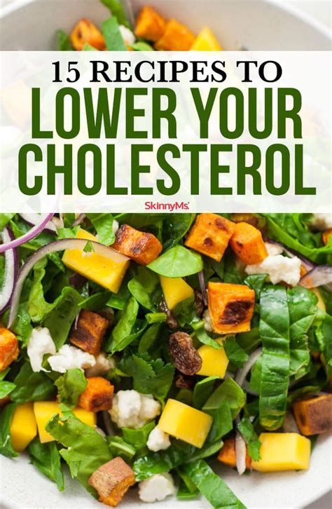 That's why these dinner recipes are high in fiber, a key nutrient that can help remove excess cholesterol from your body. 15 Recipes to Lower Your Cholesterol | Low cholesterol diet plan, High cholesterol diet, Low ...