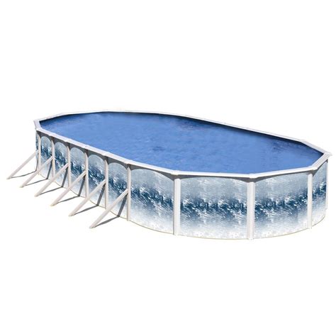 Yorkshire 24 Ft X 15 Ft X 48 In Round Above Ground Pool Kit Yo241548 The Home Depot