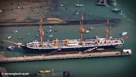 Aeroengland Aerial Photograph Of Hms Warrior 1860 In Portsmouth