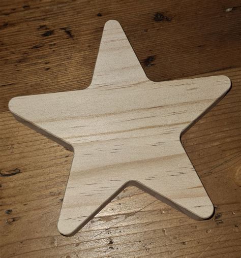 Wooden Stars For Craft Unpainted Small Etsy