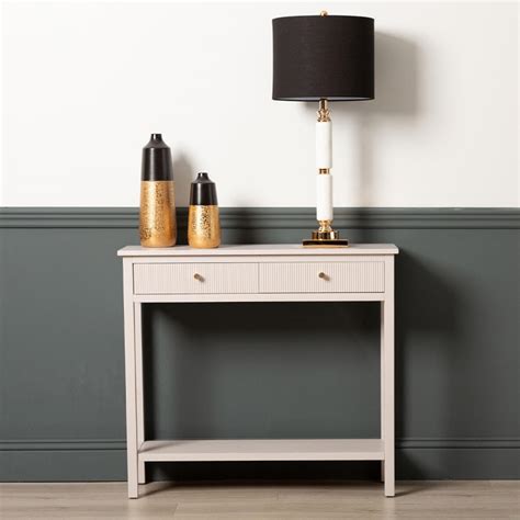 Lindon 2 Drawer Console Table Summer Grey Wooden Console Table