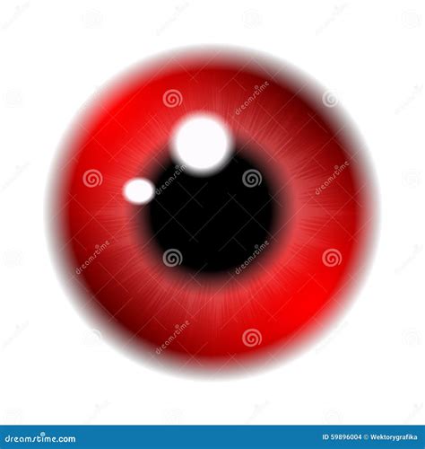 Image Of Red Pupil Of The Eye Eye Ball Iris Eye Realistic Vector