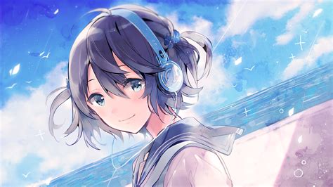 32 Iphone Anime Girl With Headphones Wallpaper Orochi Wallpaper