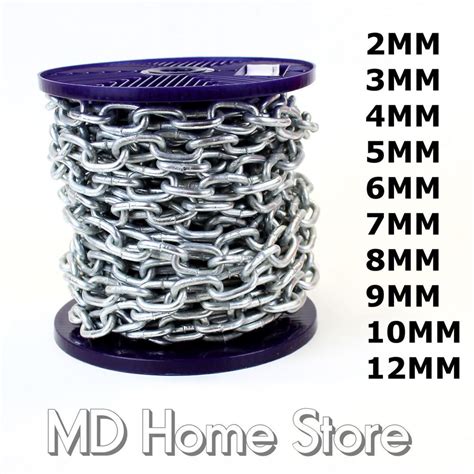 Hot Dipped Galvanised Steel Chain Heavy Duty Outdoor Durable Security