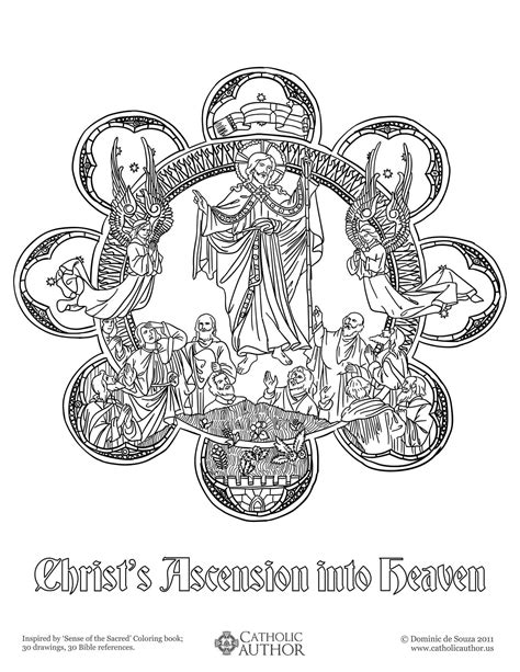 Jesus Ascension To Heaven Coloring Page Coloring Pages