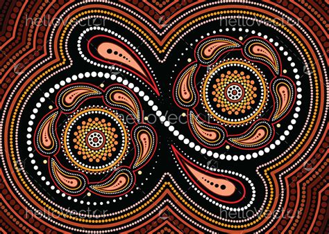 Aboriginal Dot Art Vector Painting Download Graphics And Vectors