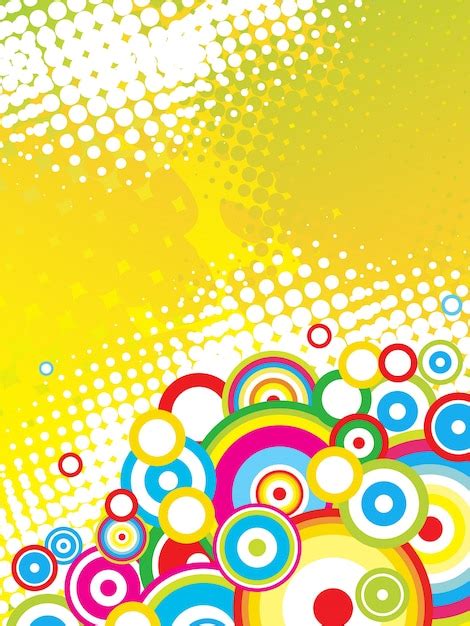 Free Vector Colorful Funky Circles Background