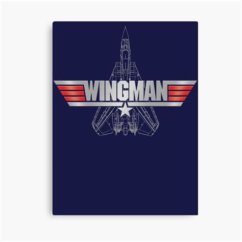 Top Gun Wingman Canvas Print By Vanhogtrio Redbubble
