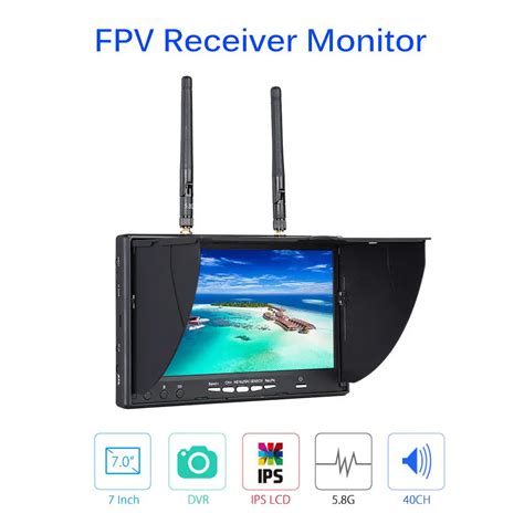 Tomlov Lt 5802s Fpv Monitor 7 Inch 58ghz 40ch Dual Diversity Receiver