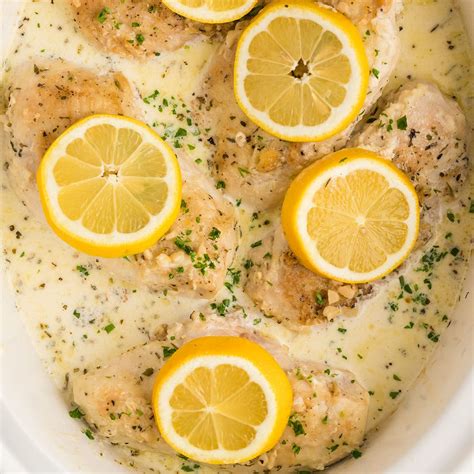 Slow Cooker Creamy Lemon Chicken Amiras Pantry
