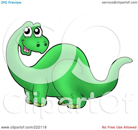 Royalty Free Rf Clipart Illustration Of A Cute Green Apatosaurus