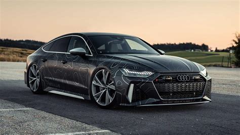 Custom 2020 Audi Rs7 Is Loaded With 962 Hp Its Wrap Looks Like A Map