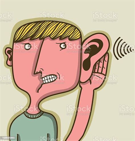Big Ear Man Stock Illustration Download Image Now Ear Large Human