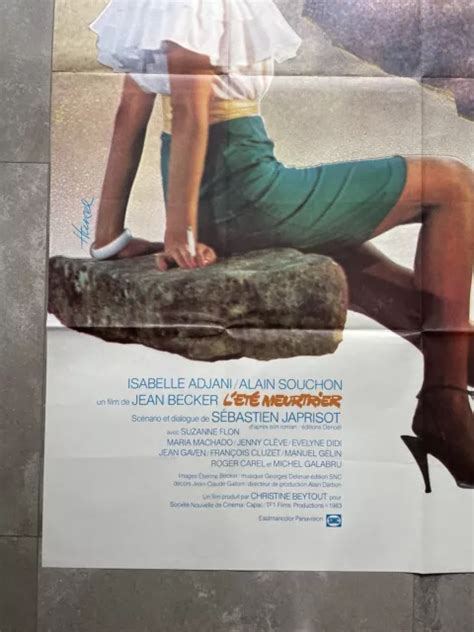 Affiche Lete Meurtrier Isabelle Adjani Souchon 120x160cm 1983