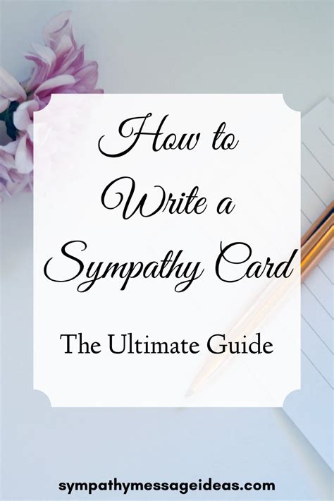 How To Write A Sympathy Card Writing A Sympathy Card Sympathy Card