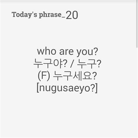 Who Are You Nugusaeyo Korean Words Learning Korean Language Learning