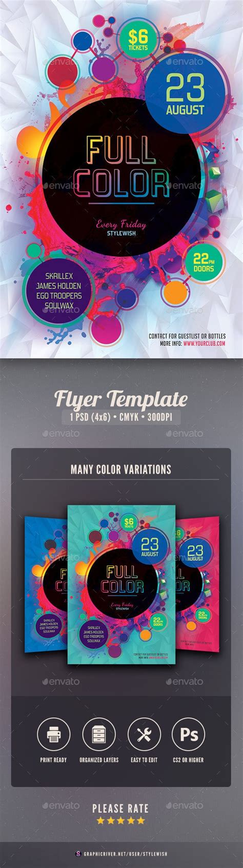 Full Color Flyer Print Templates Graphicriver