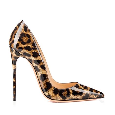 Night Club Party Wear Big Large Sizepumps Stiletto Leopard Patent Girls