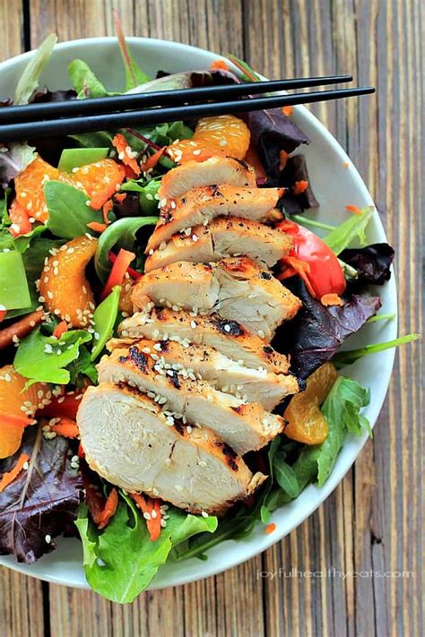 Many restaurant versions of chinese chicken salad, including the cheesecake factory use wonton strips and crispy rice noodles. Asian Chicken Salad with Sesame Ginger Dressing | Salad Recipes