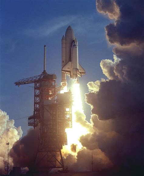 The First Space Shuttle In Space