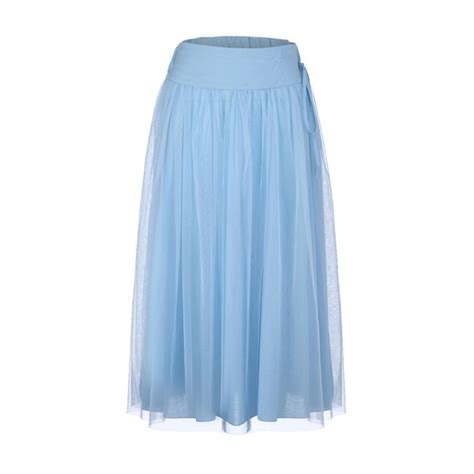 Sheer Mesh Sky Blue Skirt Via Polyvore Clothes Design Blue Skirt Style