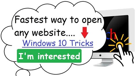 Windows 10 Tips Fastest Way To Open Any Website Youtube