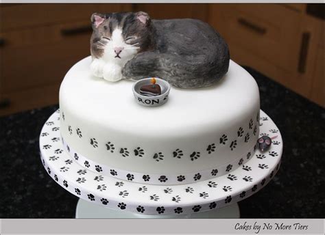 Sculpted Cat Cake With Edible Cat Topper Cat Cake Birthday Cake For
