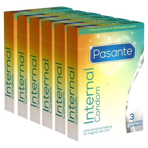 Pasante Internal Condom Femidom 6x3 Latexfreie Frauenkondome Für