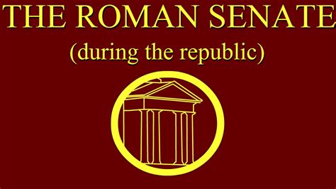 The Roman Senate During The Republic Youtube