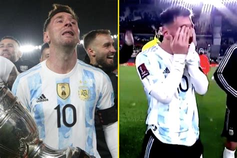 Lionel Messi In Tears As He Celebrates Copa America Triumph With