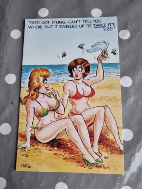 Vintage Saucy Seaside Comic Postcard Bamforth Black Triangle No By
