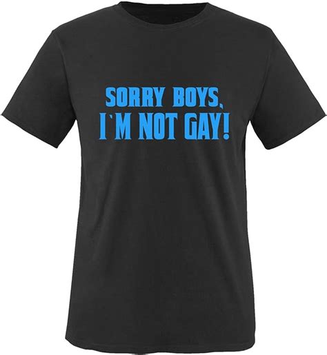 Comedy Shirts Sorry Boys I M Not Gay Herren T Shirt Rundhals Baumwolle Kurzarm Top
