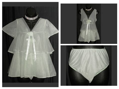 Exclusive Collection Awesome Vintage 1960s 3 Piece Sheer Chiffon
