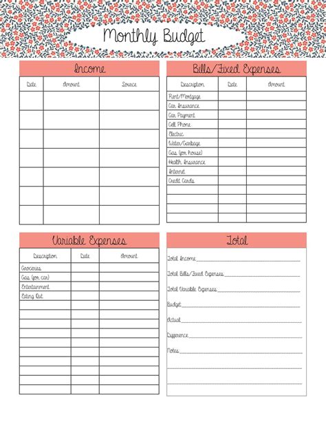 Pin By Melissa Hopper On I Might Be Able To Do That Budget Planner