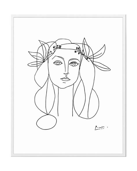 One Line Print Picasso Poster Picasso Wall Art One Line Drawing Picasso