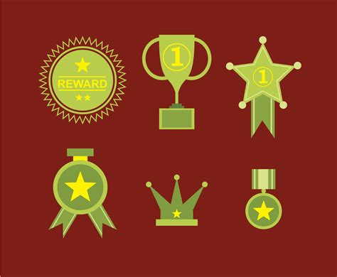 Reward Badge And Icons Vector Vector Art And Graphics